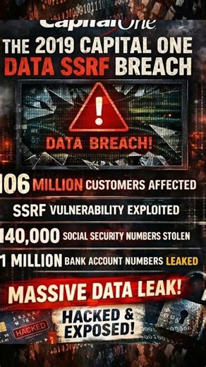 😳 SSRF breach | 106 Million Records exposed @ CapitalOne 💀 #SecurityLearning #AttackAwareness