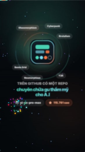 Bạn có biết trên GitHub có một repo được gọi là thẩm mỹ viện cho A.I không? 💅 115.781 sao trong 8 tháng — chỉ để dạy AI thôi đẻ ra giao diện tím. Ngặt nỗi soi kỹ thì hơi gợn 👀 Bạn phe A hay phe B? #uiuxpromax #github #ai #claudecode #cursor