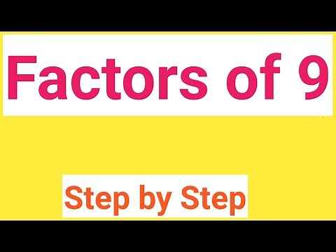 Factors of 9 || What are the Factors of 9?||how to find the factors of 9