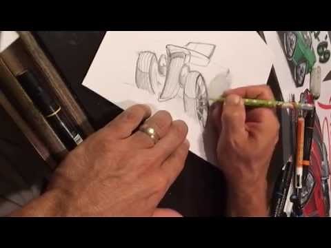 How to draw a HOT ROD - Part1 - (pencil)
