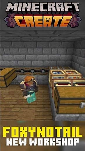 Basement Workshop Timelapse - Minecraft Create Mod #minecraft #gaming #minecraftbuilding