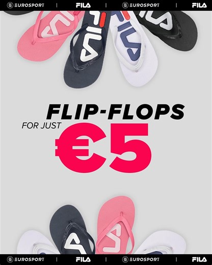 Fila Flip-Flops at a price you can’t ignore 🔥🩴 But hurry… once they’re gone, they’re gone! . . Available at Eurosport B'Kara and Online. | Eurosport Malta