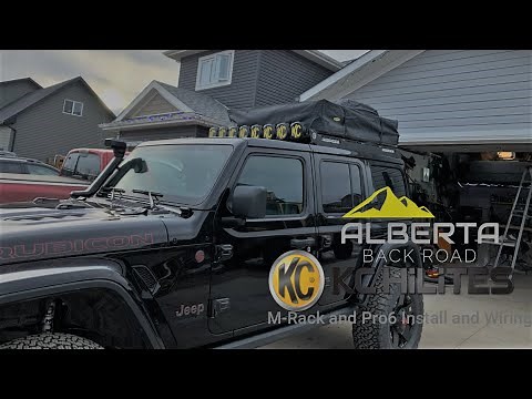 KC HiLites M-Rack, Gravity Pro6 Light Bar Install And Wiring! Jeep JL Rubicon!