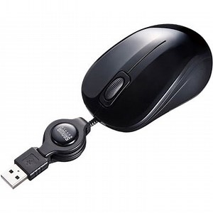 静音ケーブル巻取りブルーLEDマウス サンワサプライ 有線マウス 【通販モノタロウ】