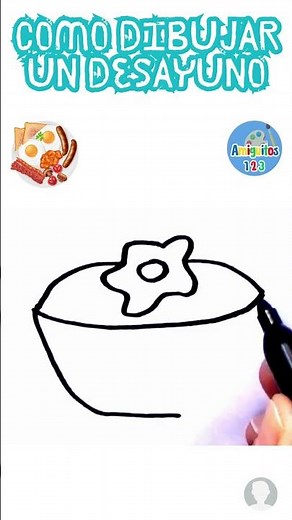 How to draw a breakfast 🍳 #drawings #artforkids #easydraw