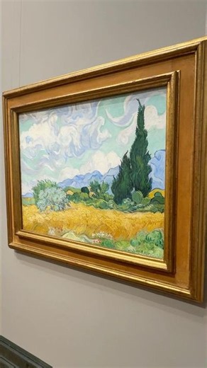 A Wheat Field, with Cypresses - Vincent van Gogh - The National Gallery in London - Close Up!