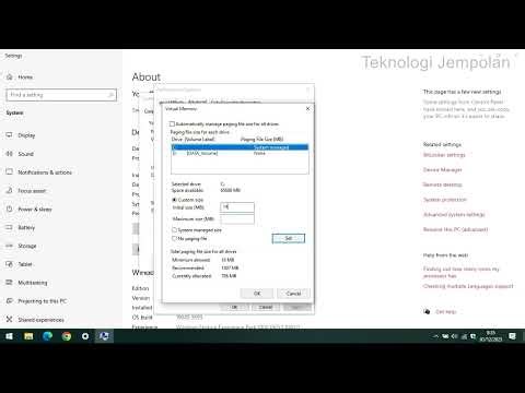 Cara Setting Virtual Memory di Windows 10