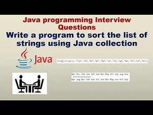 How to sort the list of strings using Java collection | Automation testing Interview questions