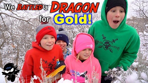 We Battled a Dragon! Search for Treasure X Dragon's Gold!Thanks to Moose Toys for sponsoring this video. The Ninja Kids use a Treasure X map to find a portal to the Frozen Mystic Forrest. They save a Yeti snowman from a magic wizard. The Winter Dragon is using Treasure X Dragons Gold to become more powerful. Can the kids save their Dragon friends. Treasure X is the ultimate surprise-reveal collectible with a multi-layered reveal process, cool figures, and the chance to find real treasure! Rip, d