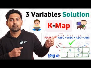 How to Simplify 3 Variables Boolean Expression Using K-map In Hindi By Code Nirbhay