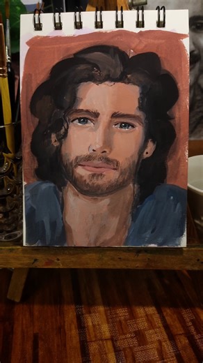 How to paint a portrait with himi gouache!🎨🌹