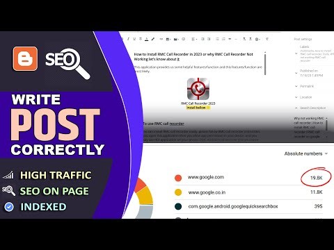 How to rank blog post in google first page 🔍 Rank Blogger Post on Google Search
