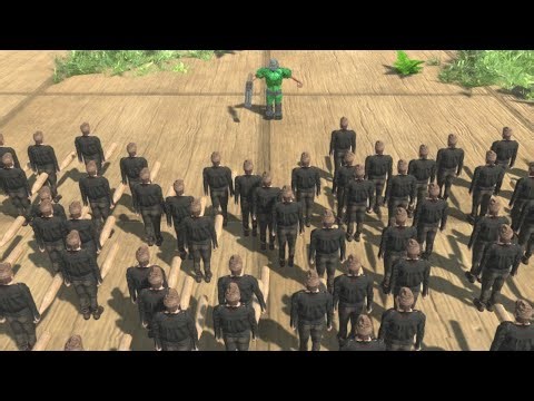 Doomguy vs 100 Modern Human Army ARBS Animal Revolt Battle Simulator