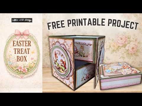 FREE Easter Treat Box Project & Tutorial | Printable Gift Box (Freebie Download)