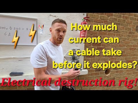 How much current can a cable take before it melts or explodes? 0.75mm flex.