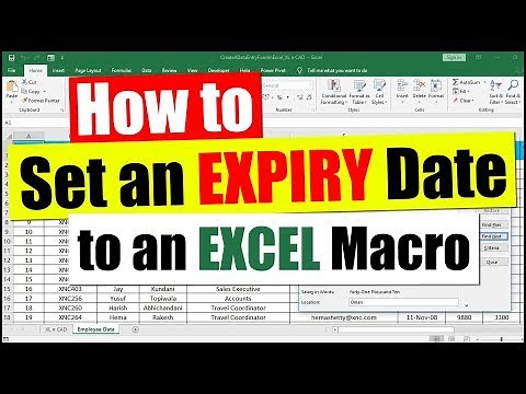 How to set an Expiry date for a Macro written in VBA
