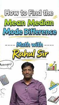 Mean, Median & Mode – Difference Explained in 1 Minute | Statistics | Rahul Sir RSG Classes