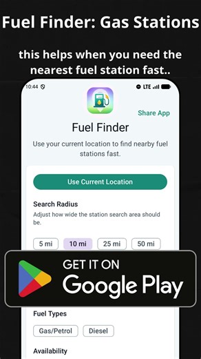 Nearest Fuel Station Finder ⛽
