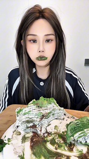 Dark Chocolate Lava Matcha Mousse Cake Matcha Ganache Moist Mousse Cake | Xiaoyii Asmr @highlight | Xiaoyii Asmr