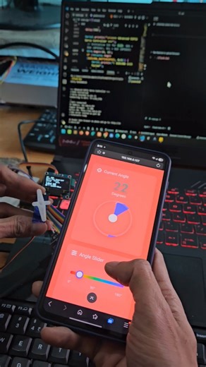 Servo motor test with OLED display Esp32 Web Server