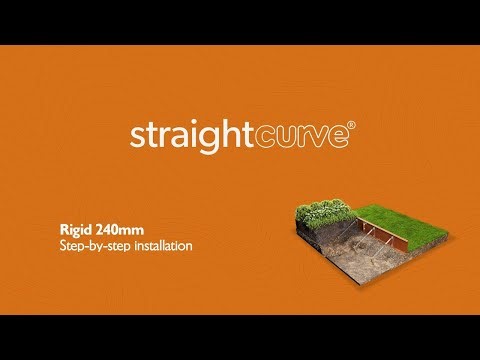 Straightcurve® 2025 - Rigid Garden Edging - 240mm - 9.5 inch - Installation Video