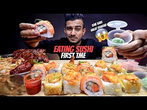 Eating Sushi For The First Time | Indian Trying Sushi | Akshanshu Aswal MUKBANG