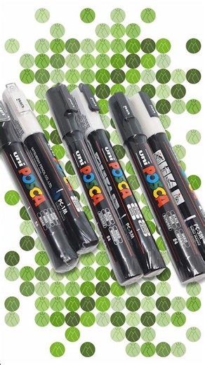 6 Marcadores Posca Uni-ball Pc-1m 3m 5m - 3 Brancos 3 Pretos