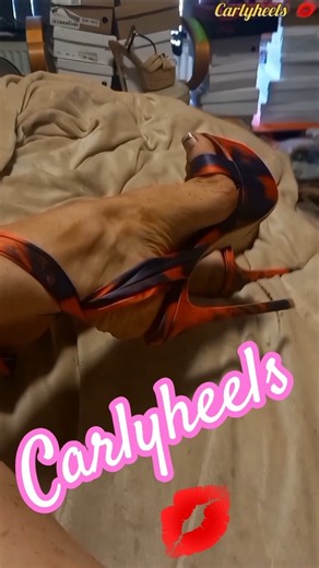 8-inch Red n Purple Satin Pleaser Platform Heels with Leg Ties! GORGEOUS!💃👡🌞 ‪@CarlyHeels‬ 💋