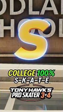 COLLEGE COLLECT SKATE | 100% GUIDE |💯Tony Hawk's Pro Skater 3 + 4 🏆
