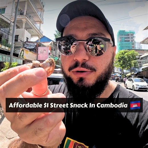 Buying $1 Street Snack in Cambodia 🇰🇭 #Travel #Cambodia | Davud Akhundzada