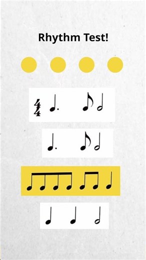 Try this rhythm test with dotted quarter notes and eighth notes!