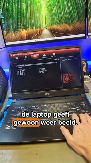 MSI laptop viel uit tijdens BIOS update...