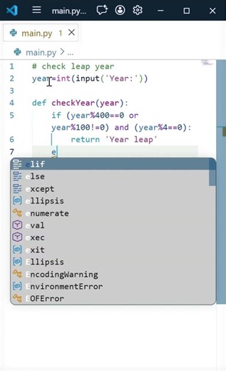 check year leap or not #coding #python #problemsolving #javascript #programming