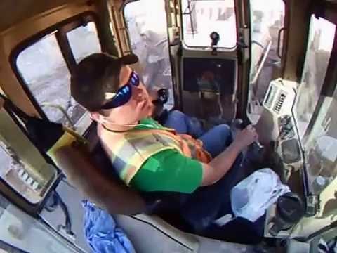Operating in the cab of a Caterpillar D11R