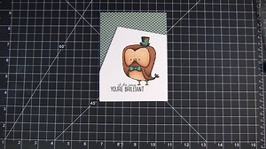 Here is a super fun way to add a bit of quirk to your next card layout! It certainly pairs perefctly with this proper owl- don't ya think? ✨ {sentiment kits like this are on sale!} | Unity Stamp Company