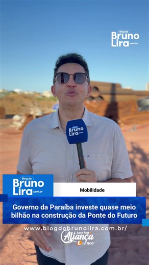O Blog do Bruno Lira acompanhou de perto o andamento das obras da Ponte do Futuro, empreendimento estratégico do Governo da Paraíba que vai interligar os municípios de Cabedelo, Santa Rita e Lucena, na Região Metropolitana de João Pessoa. Com investimento de quase meio bilhão de reais, a obra é considerada uma das mais importantes intervenções de infraestrutura do estado. Embora ainda não haja um prazo oficial para a conclusão, os trabalhos seguem em ritmo acelerado, com operários e maquinário a