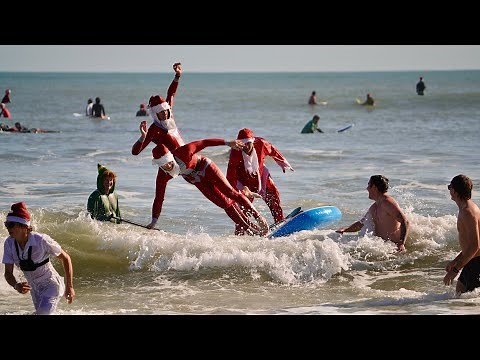 Surfing Santas 2025 Light Up Cocoa Beach