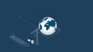 Download 3D Isometric animation of Global logistics network concept with Transportation operation service, Supply Chain Management and Warehouse Logistics. for free