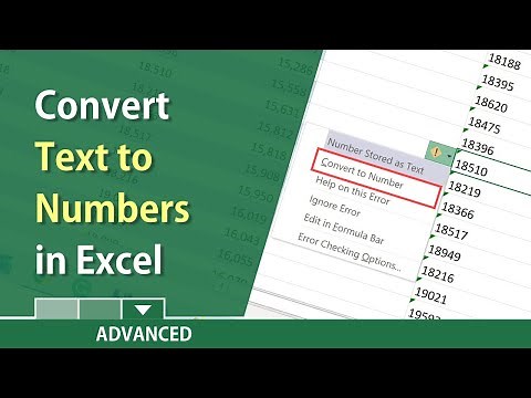 Excel convert text to values or numbers by Chris Menard
