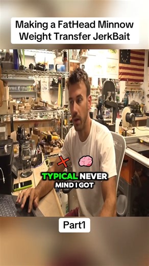 Making a FatHead Minnow Weight Transfer JerkBait. Part1 #fishinglure #fishing #marlingbaits #fis | Turningcharlie