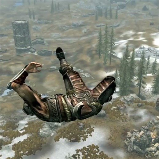 How not to fight a giant... #skyrim #glitch #funny