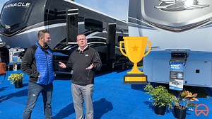 This fifth wheel takes luxury to the next level! Take a tour of the Pinnacle and see how Jayco continues to raise the bar in the RV industry. Its Mike Caudill #GORVING #RV #Travel #Camping #Jayco #5thWheel #Pinnacle | Go RVing