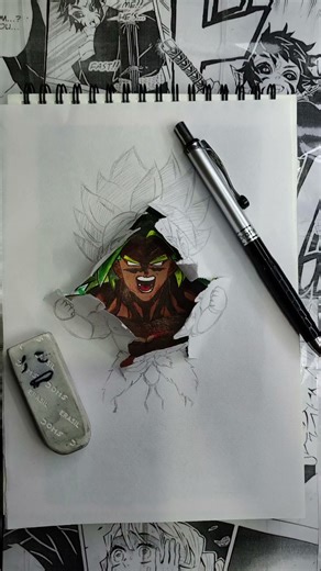 From Step 1 to Beast Broly 🔥 | Wait for the Transition #broly #animeart #shorts