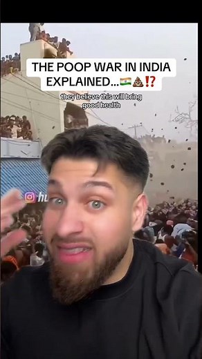 INDIA POOP WAR EXPLAINED…🇮🇳💩😱 South Indian Festival😳 #islam #hindu #india #poop #religion #shorts