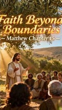 Book of Matthew Series Chapter 15. Faith Beyond Boundaries. #bookofmatthewseries #jesus #seriesbible