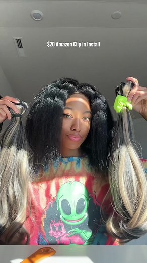 Here’s the install for these $20 Amazon clips I purchased a few weeks ago.. 🔥#hairtutorial #amazonclipins #clipinhairextensions #hairinstall #iyemadeyoulook #fyp #latto