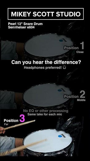 Sennheiser e604 Mic Placement Test🎧 Close vs Mid vs Far – Which Sounds Best on Pearl Roadshow Snare?