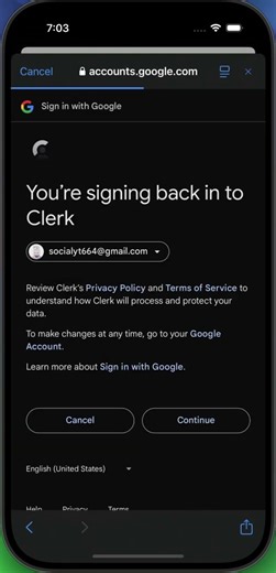 Google sign in React native
