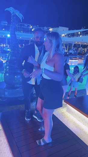 Night Poolside Dance Party with Stylish Attire