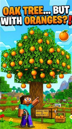 The SECRET to Realistic Orange Trees 🍊 (No Mods) #asmr #minecraftbuilds #tutorial